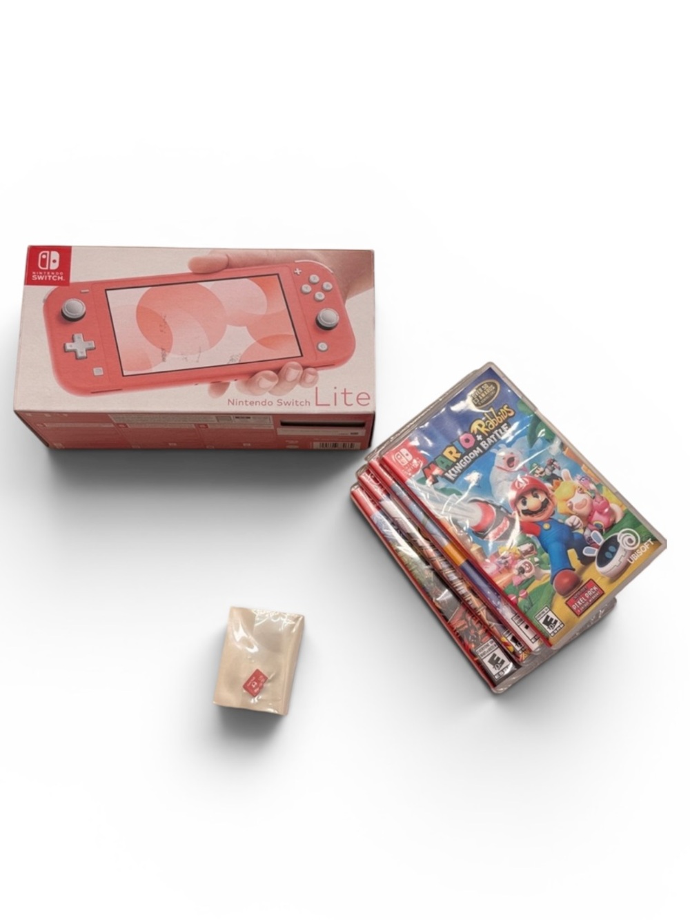 New Game Nintendo Switch Lite in Box Mario SD Card Bundle